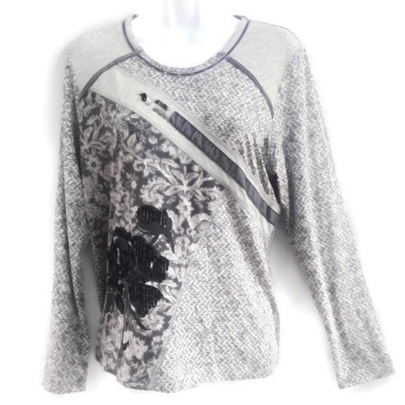 Rabe Pullover Top Embellished Sequins Bejeweled 10 - Picture 2 of 8